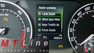 Skoda Superb 3  Lane Assist activation  vključitev Lane Assist sistema [upl. by Katlin]