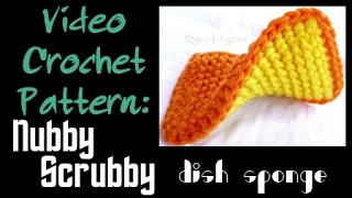 Crochet Pattern Nubby Scrubby dish sponge [upl. by Erolyat]