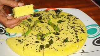 khaman kaise banta hai  खमण रेसिपी हिंदी में  ખમણ બનાવવાની રીત ઘરે  cook with pushpa [upl. by Nauq]