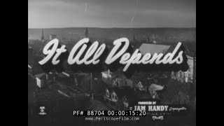 1949 CHEVROLET AUTOMOBILES PROMOTIONAL FILM quotIT ALL DEPENDSquot 88704 [upl. by Elleoj]