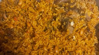 How to make Jollof rice with beans [upl. by Dilly]