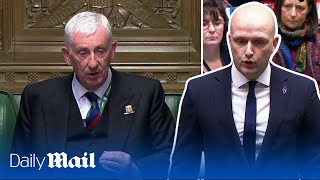 Sir Lindsay Hoyle apologises to the Commons amid shouts of “resign” from MPs [upl. by Ynaffital]