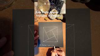 How to draw Four Right Angled Triangles in a Square Fast [upl. by Thera]