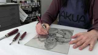 Drypoint Printmaking Up Close with Akua Inks [upl. by Ailegna]