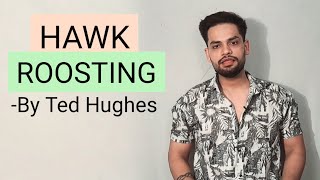 Hawk Roosting by Ted Hughes in hindi Summary and analysis explanation [upl. by Maon]