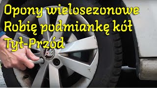 W Skodzie są zamontowane opony wielosezonowe robię zamianę kół tyłprzód [upl. by Kcirrej49]