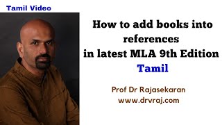 How to add books into references in latest MLA 9th Edition  Tamil [upl. by Orly]