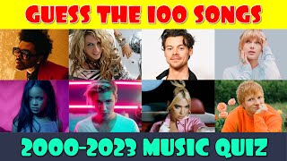 Guess the Song Music Quiz  100 Most Popular Songs 2000 to 2023 [upl. by Sergius]