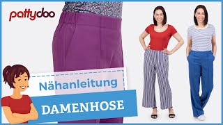 Schmal oder weit  diese Hose musst du nähen Anleitung für tapered amp wide leg Hose mit Gummibund [upl. by Aremahs794]