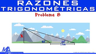 Razones trigonométricas  Solución de problemas  Ejemplo 8 [upl. by Ahsaei]