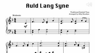 Auld Lang Syne  EasyIntermediate Piano Sheet Music [upl. by Ainorev]