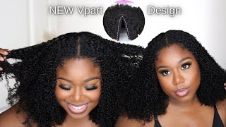 Realistic Kinky Vpart Wig  NEW Upgraded Vpart Domiso Hair [upl. by Munro]