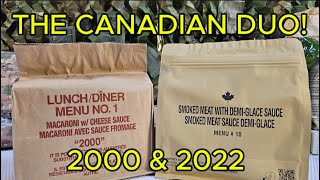 TWO CANADIAN RATIONS 2000 amp 2024  MENU 10 BEEF WITH DEMI GLACE SAUCE [upl. by Attinahs668]