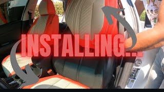 How to INSTALL Car Seat Covers in 5 mins  coverado Seat Covers Review [upl. by Yseult]