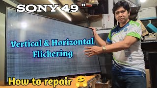 How to repair led tv with a vertical bar line appear  Hisense 55K220 [upl. by Urion364]