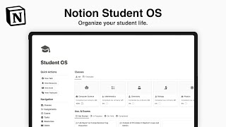 Notion Student OS Organize Your Studies for Academic Success [upl. by Darken]