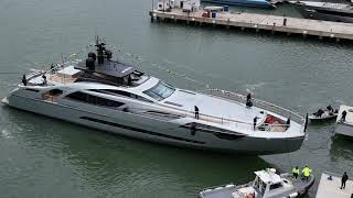 Luxury SuperYachts  Pershing 140 the launch of the fourth unit  Ferretti Group [upl. by Dellora459]