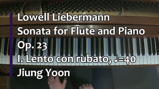 Piano Part Liebermann Sonata for Flute and Piano Op 23 I Lento con rubato ♩40 [upl. by Amsirak]