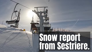 Sauze dOulx snow report from Sestriere [upl. by Gherlein]