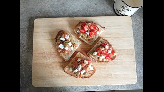 Bruschetta Calabrese with Roasted Aubergine  quick amp easy tasty recipe  Southern Italian Style [upl. by Haliak]