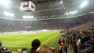 FC Schalke 04 gegen Real Madrid VereinsliedStimmungEinlauf [upl. by Earl436]