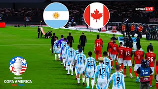 Argentina vs Canada  Copa America 2024 USA Group A  Full Match  Messi vs Canada  PES Gameplay [upl. by Sorcim]