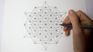 How to Draw a 64 Star Tetrahedron Grid  Sacred Geometry Drawing Tutorial [upl. by Towny]