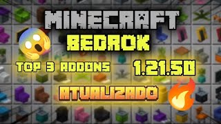 🔥TOP 3 MELHORES ADDONS PARA MINECRAFT PE 12150 🔥ATUALIZADO🔥 [upl. by Laufer764]