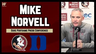 Mike Norvell Duke Postgame Interview  Duke 23 FSU 16  FSU Football  Warchant TV FSU [upl. by Aneehsit]