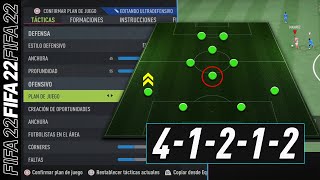 FIFA 22 COMO JUGAR con FORMACIÓN 41212 PASO A PASO  Tácticas e instrucciones [upl. by Anaeel]