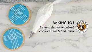 How to decorate cutout cookies with piped icing [upl. by Nnil]