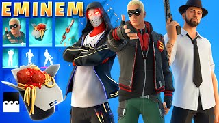 All Leaked Fortnite x Eminem Cosmetics Showcase [upl. by Eatnohs]