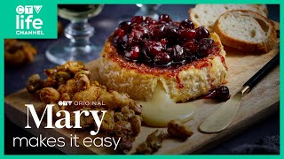 Camembert amp Cranberry Jam Recipe  Mary Makes It Easy [upl. by Ihsakat]