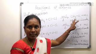 HALOGENATION OF ALKANE IN TAMIL [upl. by Gnak]