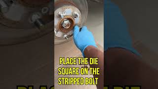 Fixing Cross Threaded Wheel Stud Quick and Easy strippedwheelstud crossthreaded strippedbolt [upl. by Alel953]