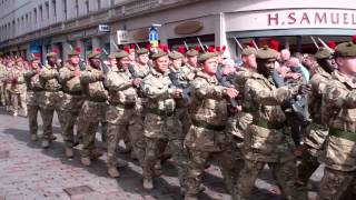 Scots Black Watch Homecoming Parade Dundee Scotland April 20th [upl. by Malchy]