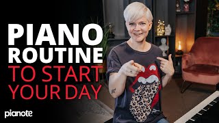 Piano Practice Routine To Start Your Day 🌅🎹 Beginner Lesson [upl. by Asaret]