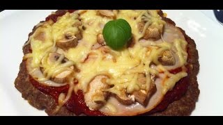 Die low carb Protein Hackfleischpizza  gesundes Fitness Rezept [upl. by Demetria867]