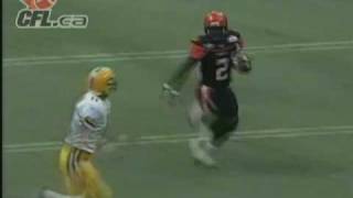 CFL Ian Smart Punt Return vs EDM [upl. by Myca]