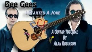 I Started A Joke  Bee Gees  Acoustic Guitar Lesson easyish detune by 2 frets [upl. by Guillemette]