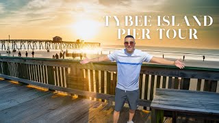 Tybee Island Pier Beach Tour Georgia [upl. by Nylzzaj]