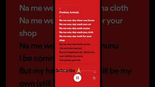 Common Person Lyrics Burna Boy afrobeat burnaboy shortsvideo [upl. by Drais]