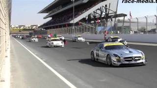 Dunlop 24h Dubai 2011 Race Start Boxencam by racemediatv [upl. by Mahla]