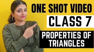 Properties of Triangles  Class 7  One shot video [upl. by Elcin]