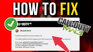 How To Fix Call of Duty DirectX Encountered An Unrecoverable Error  Full Tutorial [upl. by Htebharas]