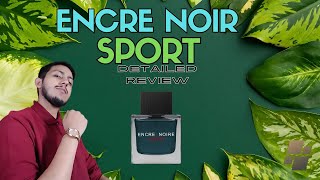 Encre Noir Sport Lalique Detailed Review UrduHindi [upl. by Ronile]