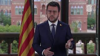 Missatge institucional del president Aragonès amb motiu de la Diada Nacional de Catalunya 2021 [upl. by Koressa380]