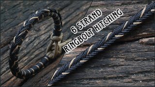 HOW TO MAKE 6 STRAND RINGBOLT HITCHING PARACORD BRACELET EASY PARACORD TUTORIAL DIY [upl. by Lenox]