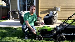 Greenworks 40V Cordless Lawn Mower  One Year Later [upl. by Ahsienaj779]