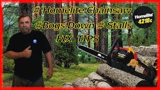 Homelite Chainsaw Bogs Down Stalls Wont Stay Running Fix Tips [upl. by Yran]